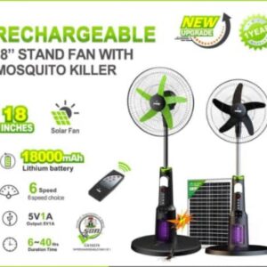 Iwin 18inch Rechargeable Standing Fan | 18000mah Battery | Mosquito Repellent