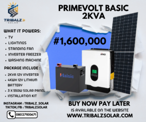 primevolt basic 2kva solar bundle