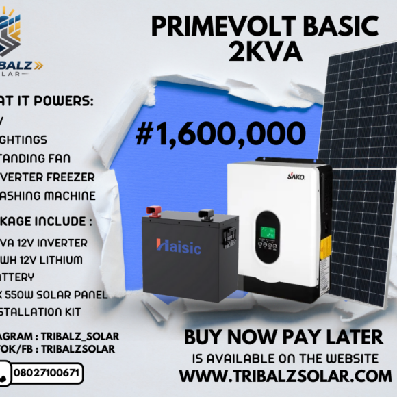 primevolt basic 2kva solar bundle