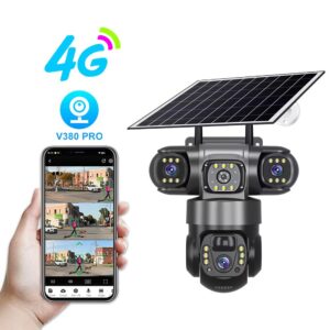 3Lens 4G Solar CCTV Camera – Wireless Outdoor PTZ Security Camera