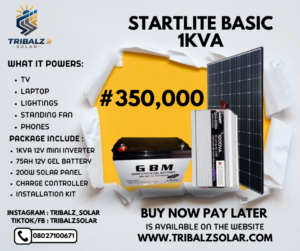 Tribalz Solar Startlite Basic Solar Bundle Nigeria