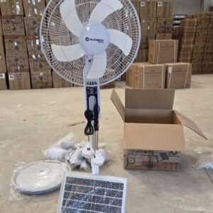 Guangou 16Inches Solar Standing Fan - White